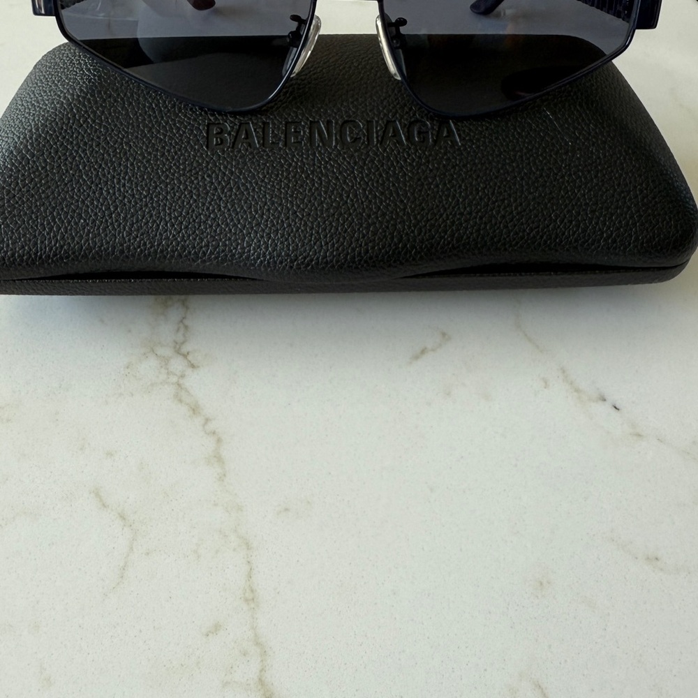Balenciaga Dark Sunglasses with Black Case
